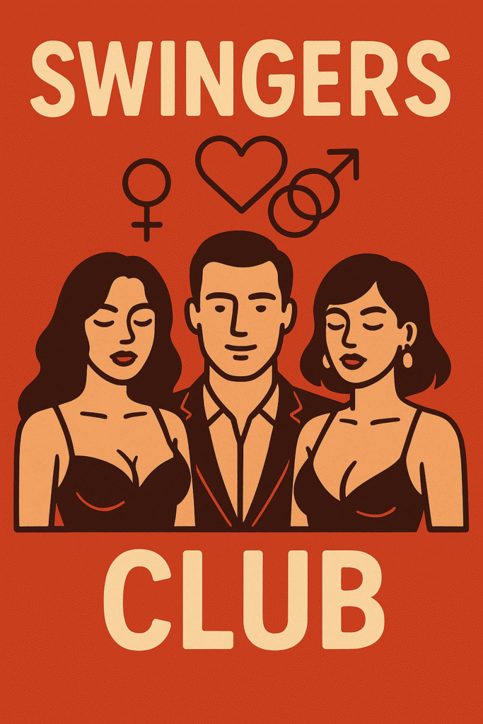 Ilustración de un club de swingers con parejas abiertas en Madrid
