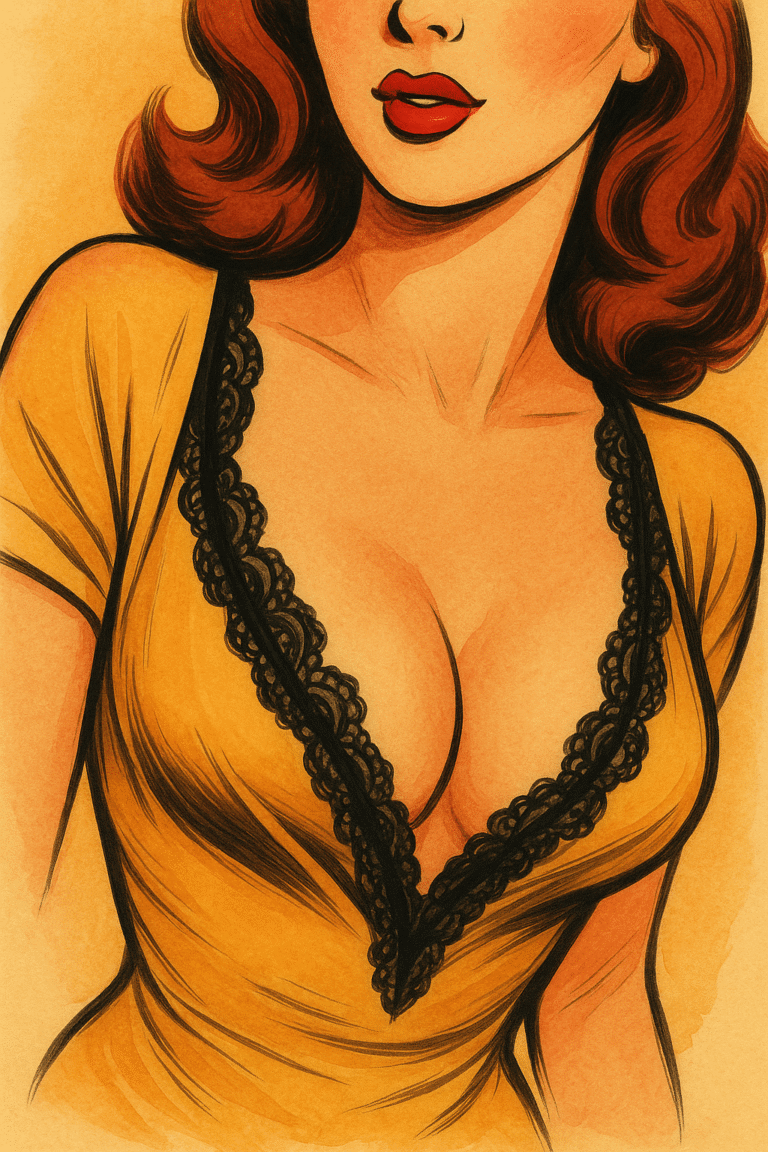 Escote femenino en estilo pin-up para artículo qué es hacer una cubana